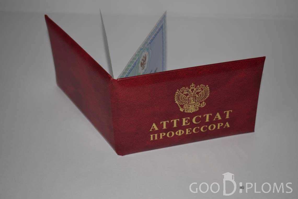 Аттестат Профессора - Обратная Сторона период выдачи 2015-2020 -  Назрань