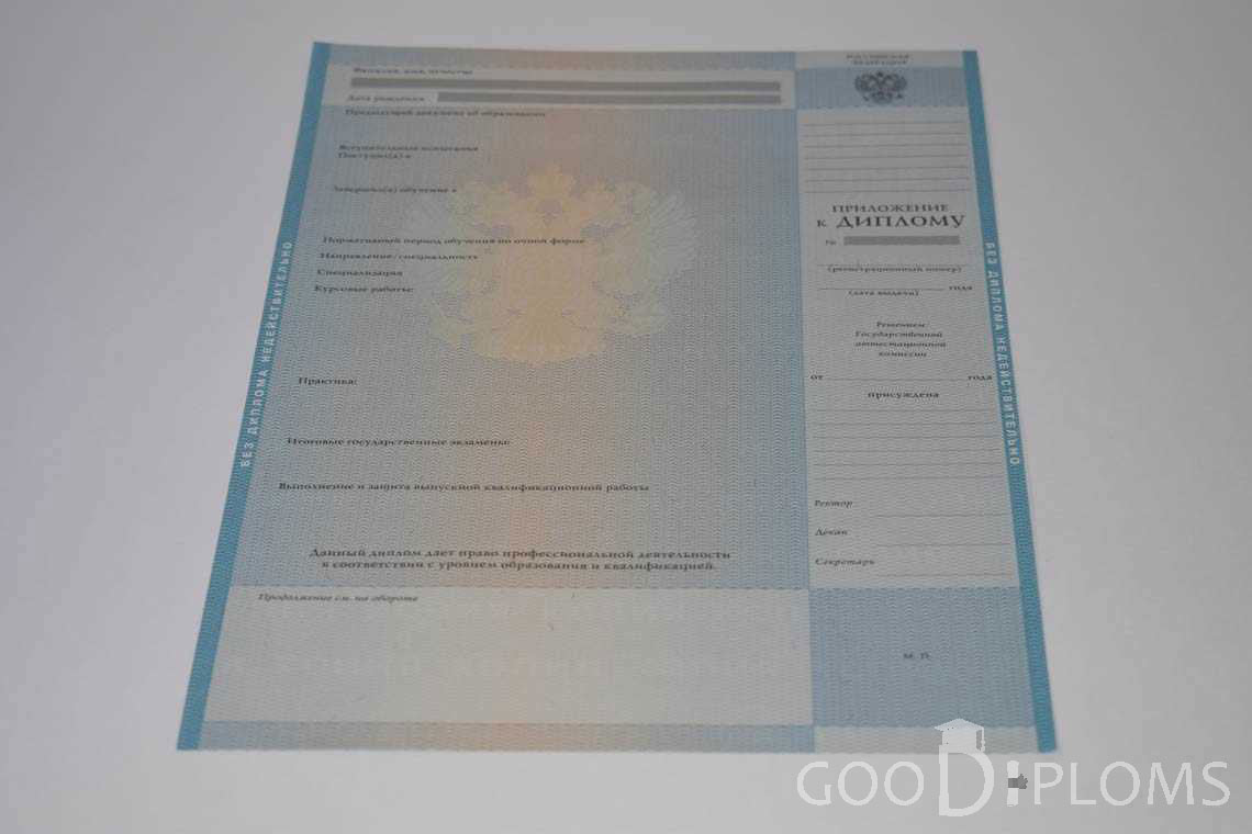 Приложение к Диплому Магистра в период c 2009 по 2010 год - Назрань