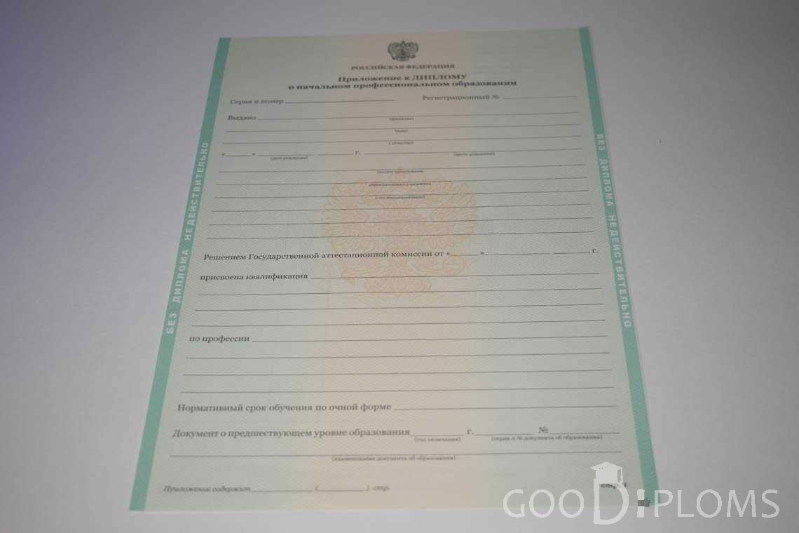Приложение к Диплому Училища период выдачи 2011-2020  -  Назрань