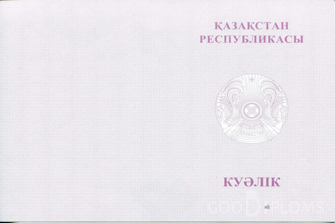 Казахский аттестат за 9 класс с отличием - Обратная сторона- Назрань